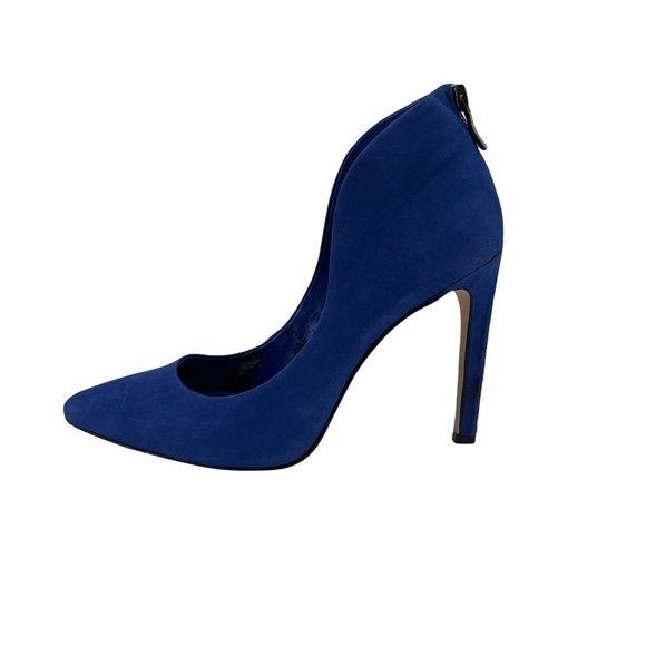 BCBGeneration Blue Suede Pointed Toe Heels Size 8 Women's - Picture 6 of 15